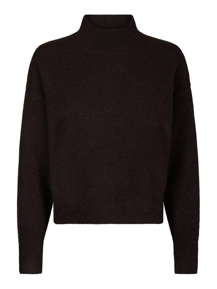 Neo Noir - Paulina Knit Blouse - Dark Brown