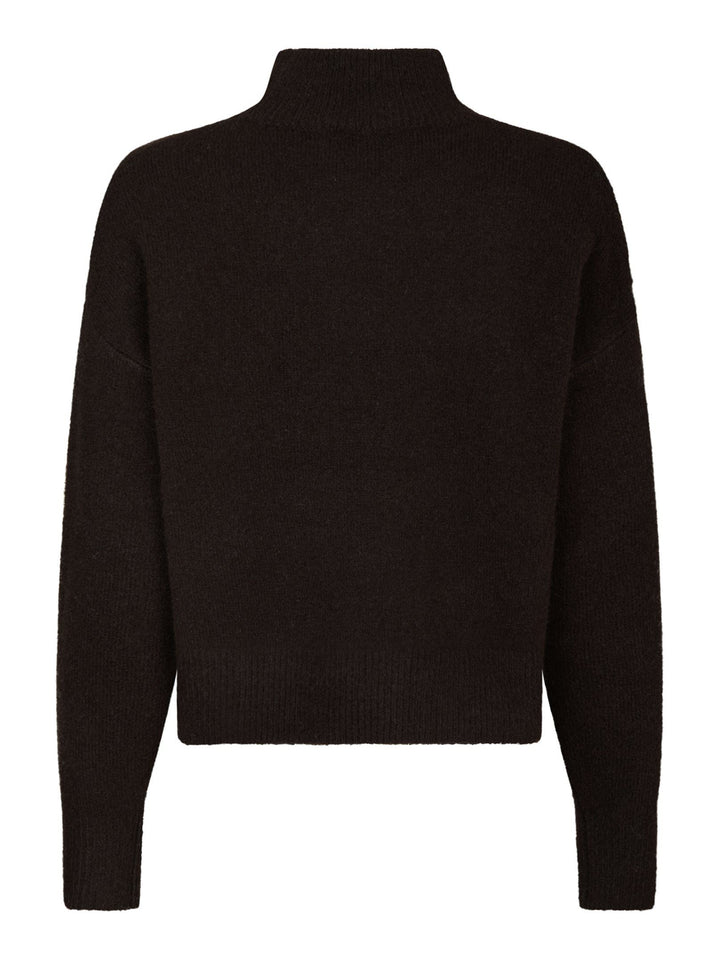 Neo Noir - Paulina Knit Blouse - Dark Brown