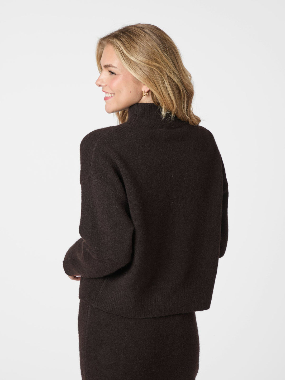 Neo Noir - Paulina Knit Blouse - Dark Brown