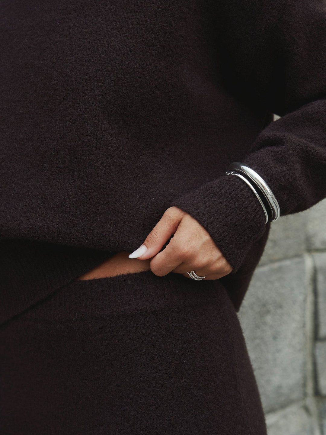 Neo Noir - Paulina Knit Blouse - Dark Brown