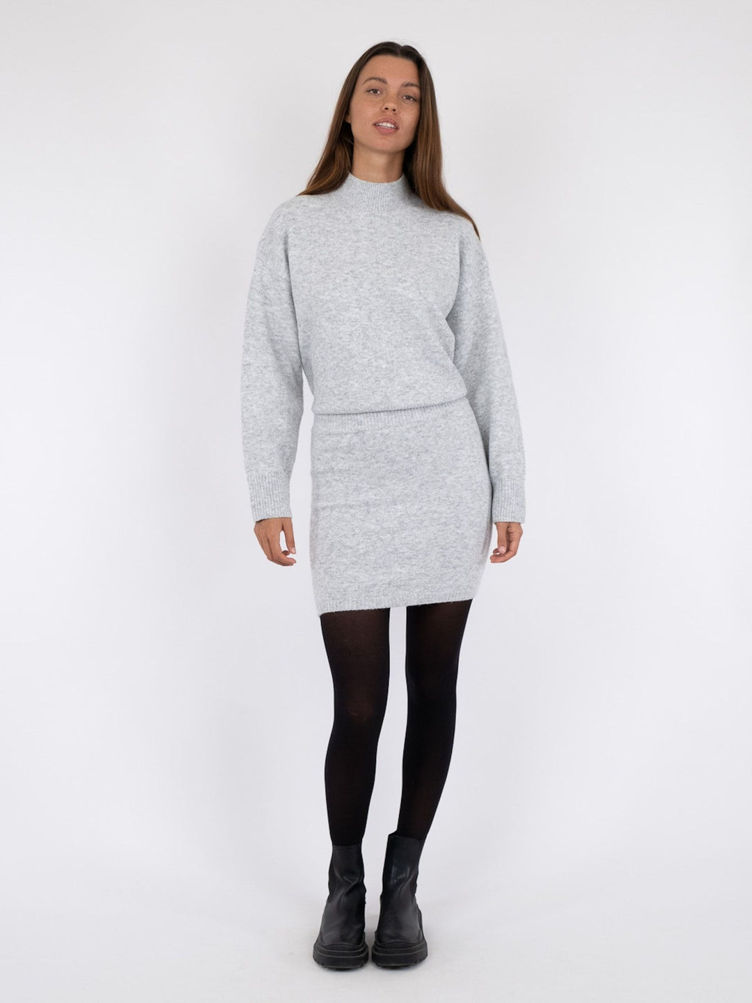 Neo Noir - Marie Knit Skirt - Grey