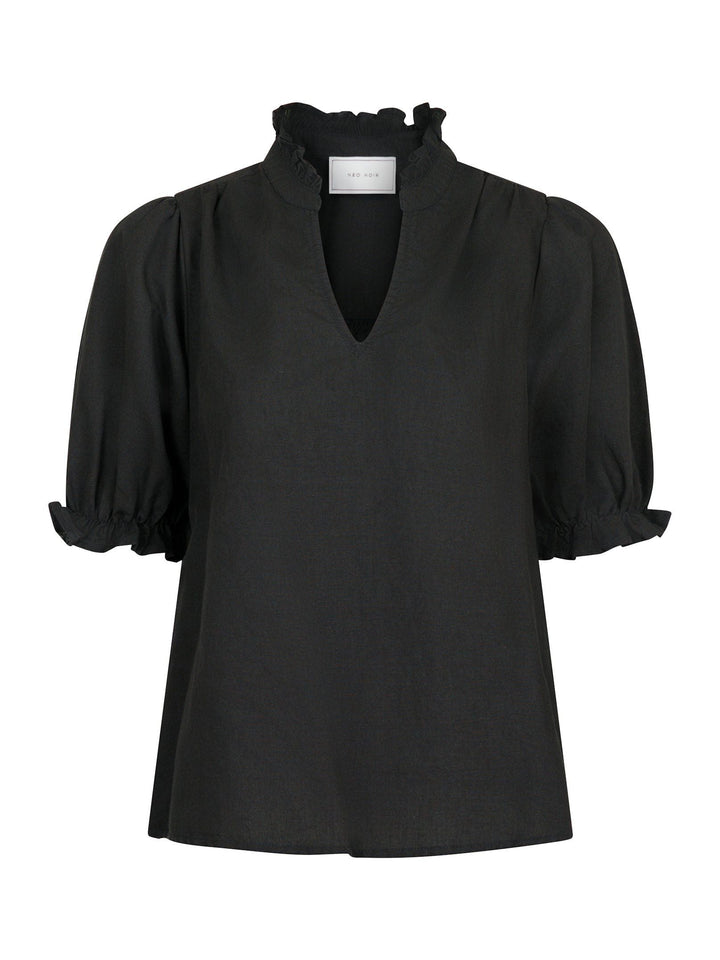 Neo Noir - Odesa Linen Blouse - Black