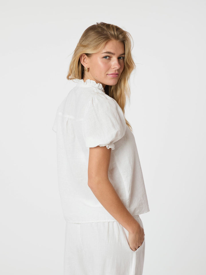 Neo Noir - Odesa Linen Blouse - White