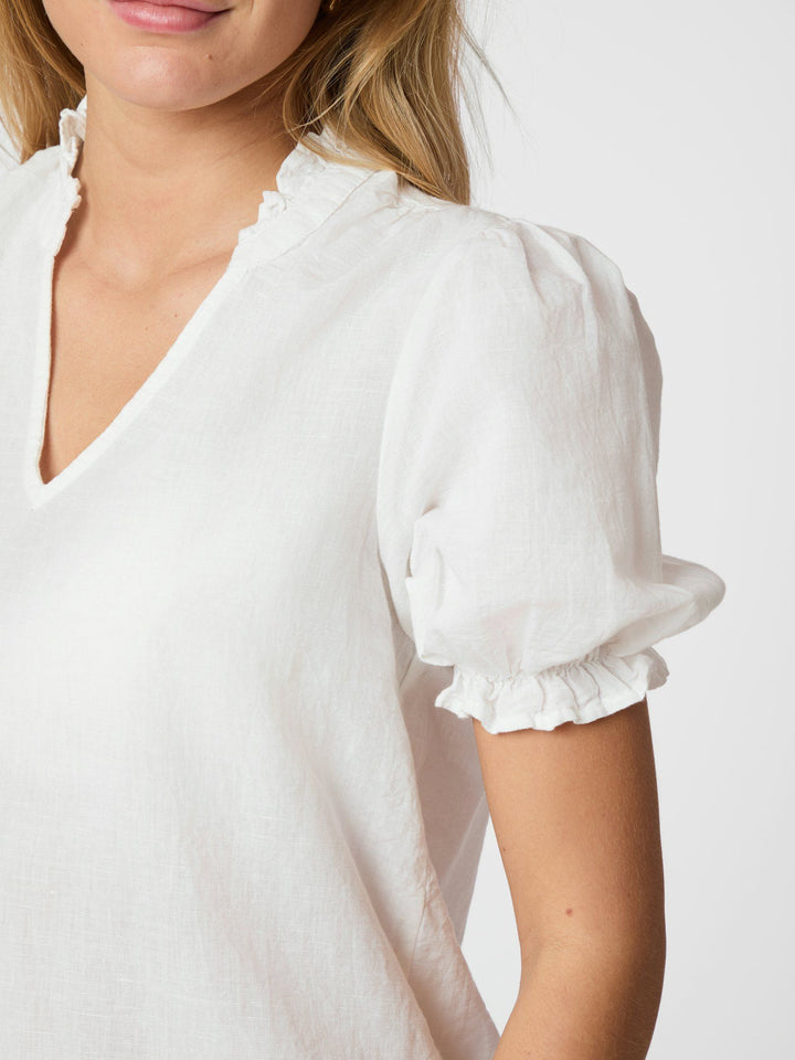 Neo Noir - Odesa Linen Blouse - White
