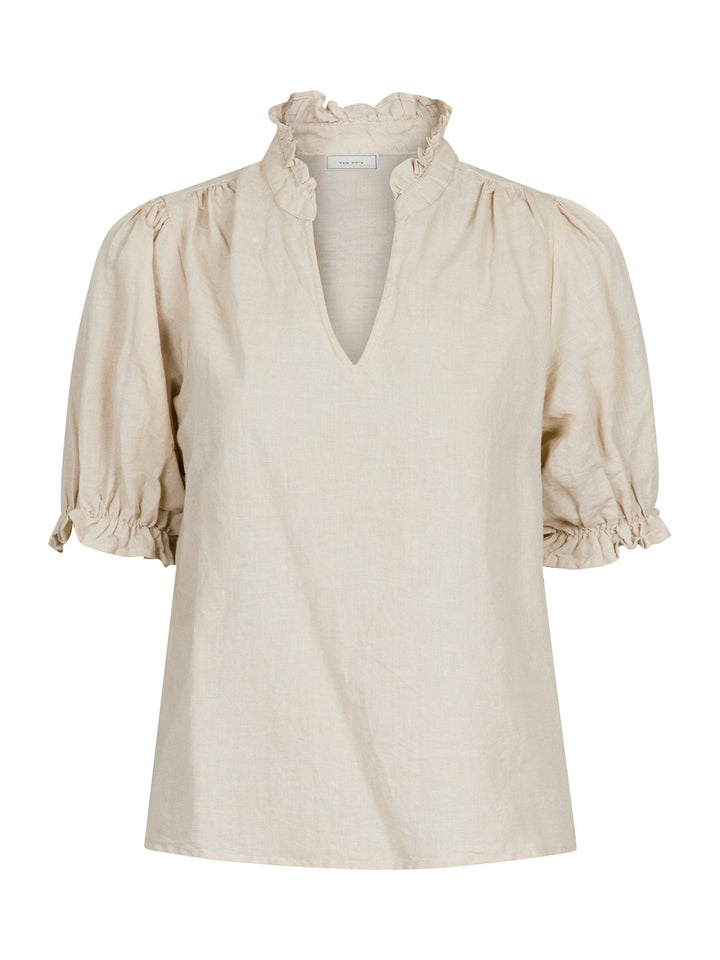 Neo Noir - Odesa Linen Blouse - Sand