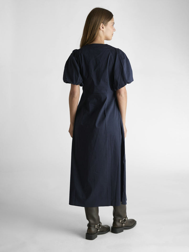 Neo Noir - illana Poplin Dress - Navy - Bestseller