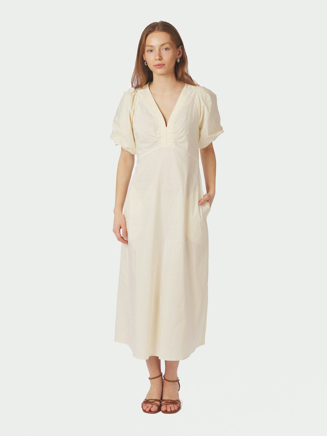 Neo Noir - Illana Poplin Dress - Butter Yellow