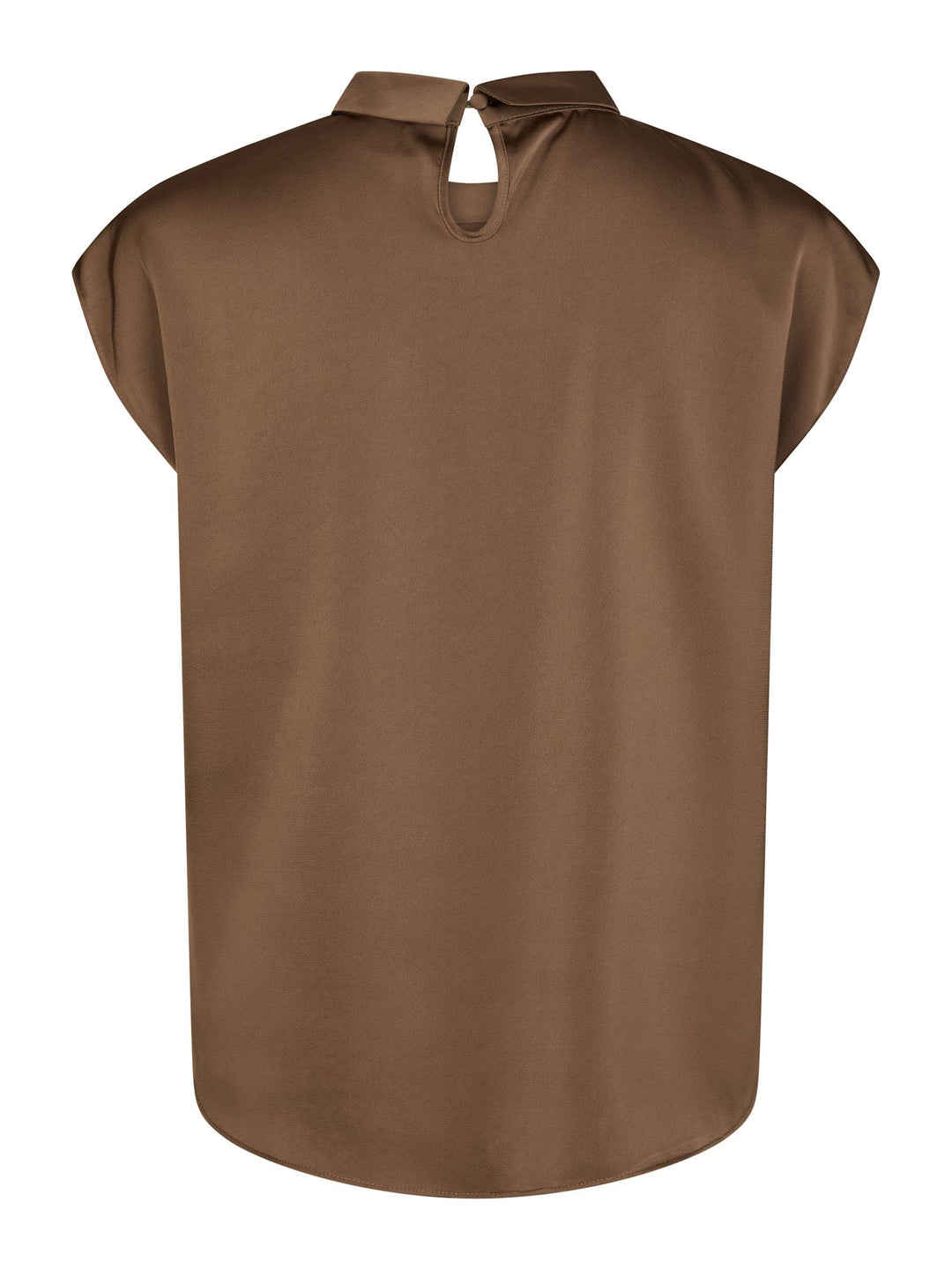 Neo Noir - Fleur Drapy Satin Blouse - Dusty brown