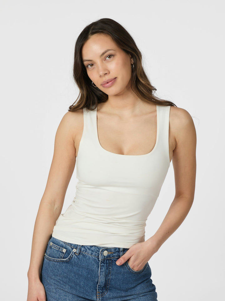 Neo Noir - Sophia Jersey Top - White