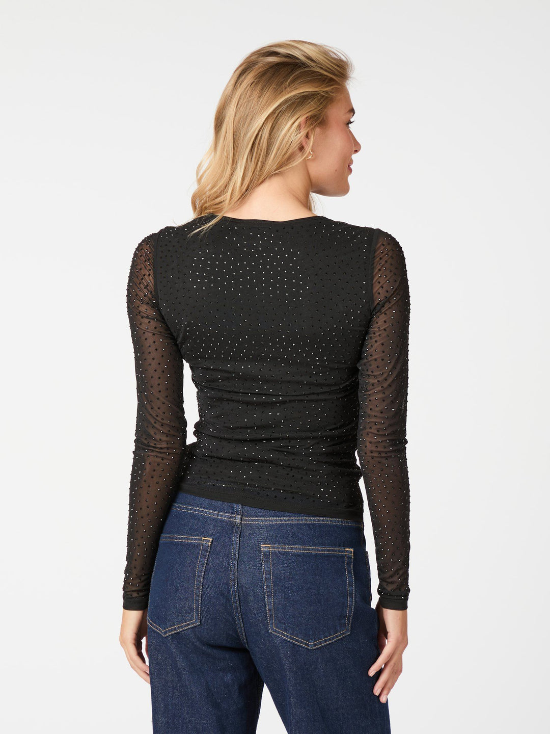 Neo Noir - Basira Stone Mesh Blouse