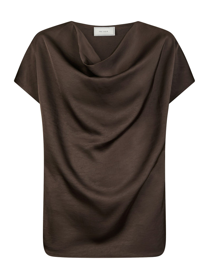 Neo Noir - Annabeth Heavy Sateen Tee - Dark Brown