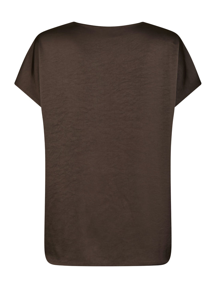 Neo Noir - Annabeth Heavy Sateen Tee - Dark Brown