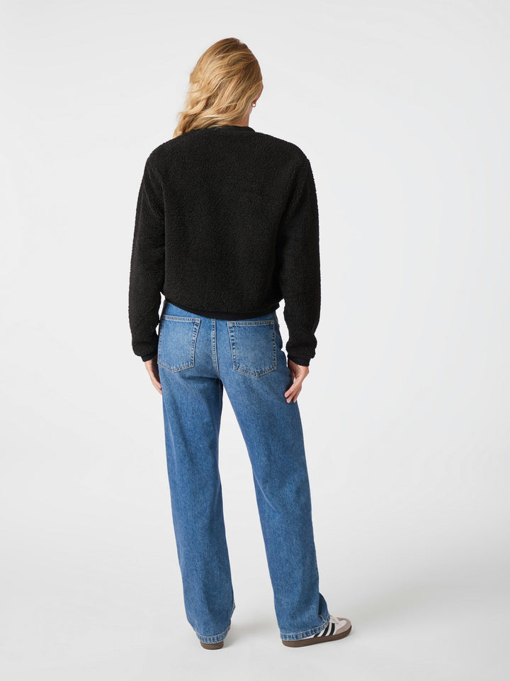 Neo Noir - Limo Fluffy Knit Cardigan - Svart