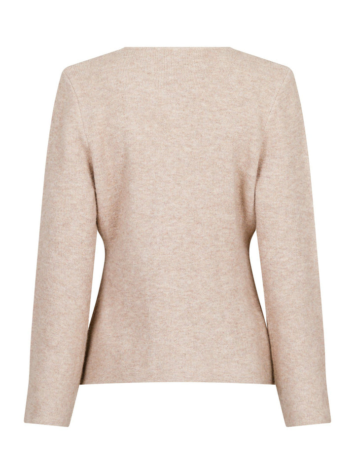 Neo Noir - Marie Louise Knit Cardigan - Sand Melange