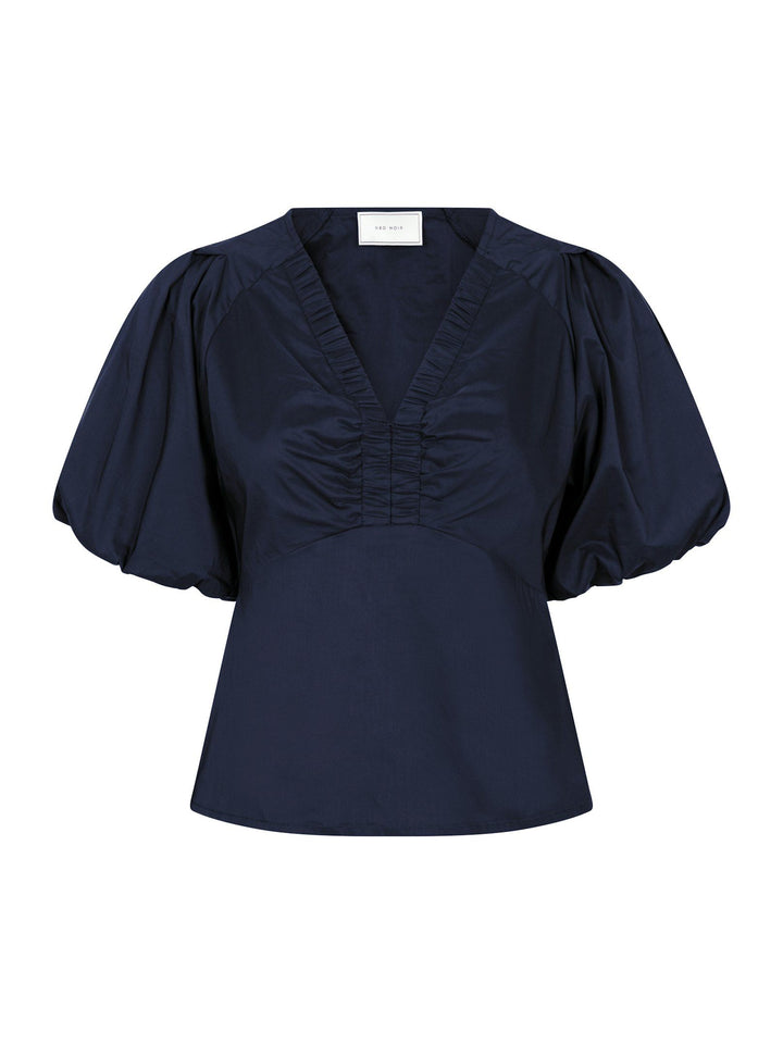 Neo Noir - Irina Poplin Blouse - Navy