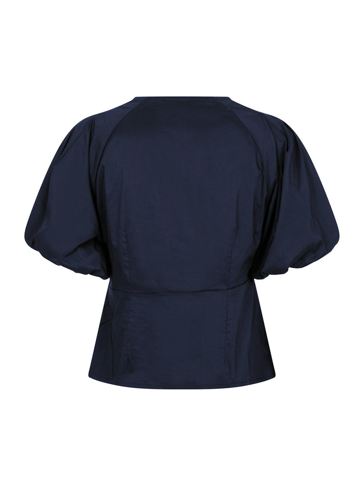 Neo Noir - Irina Poplin Blouse - Navy