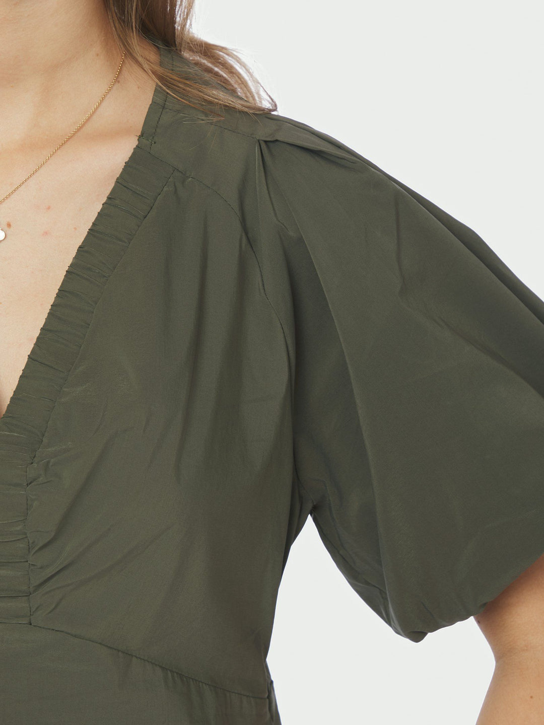 Neo Noir - Irina Poplin Blouse - Army