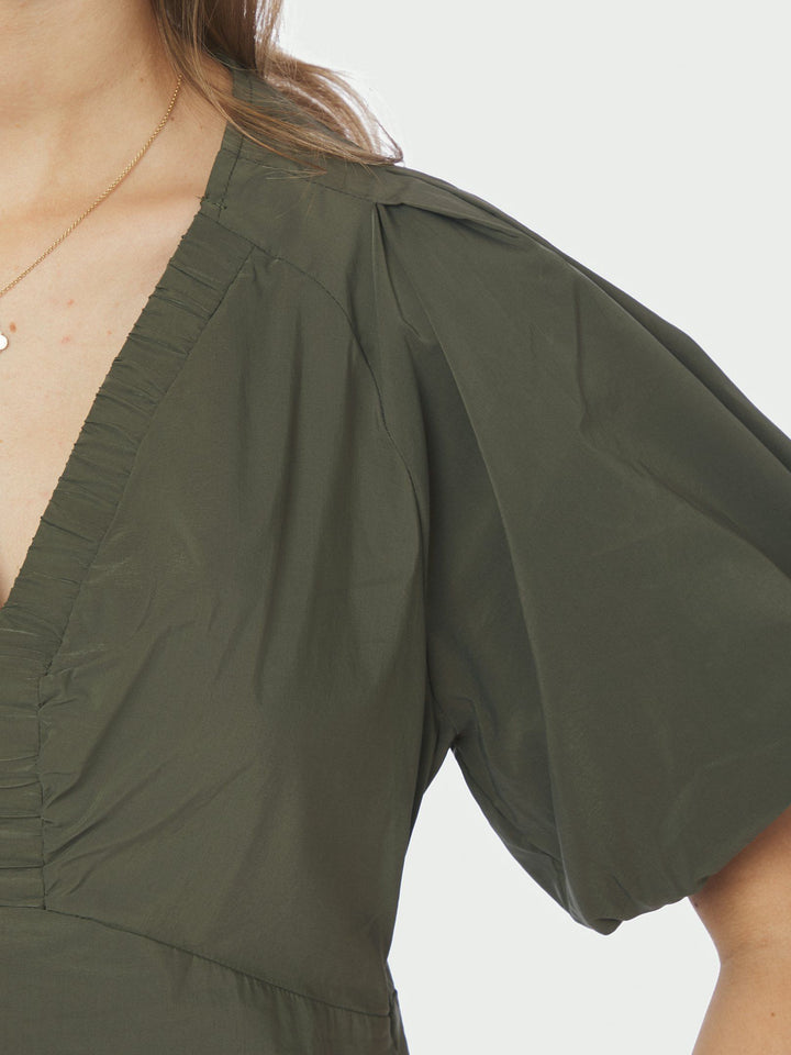 Neo Noir - Irina Poplin Blouse - Army