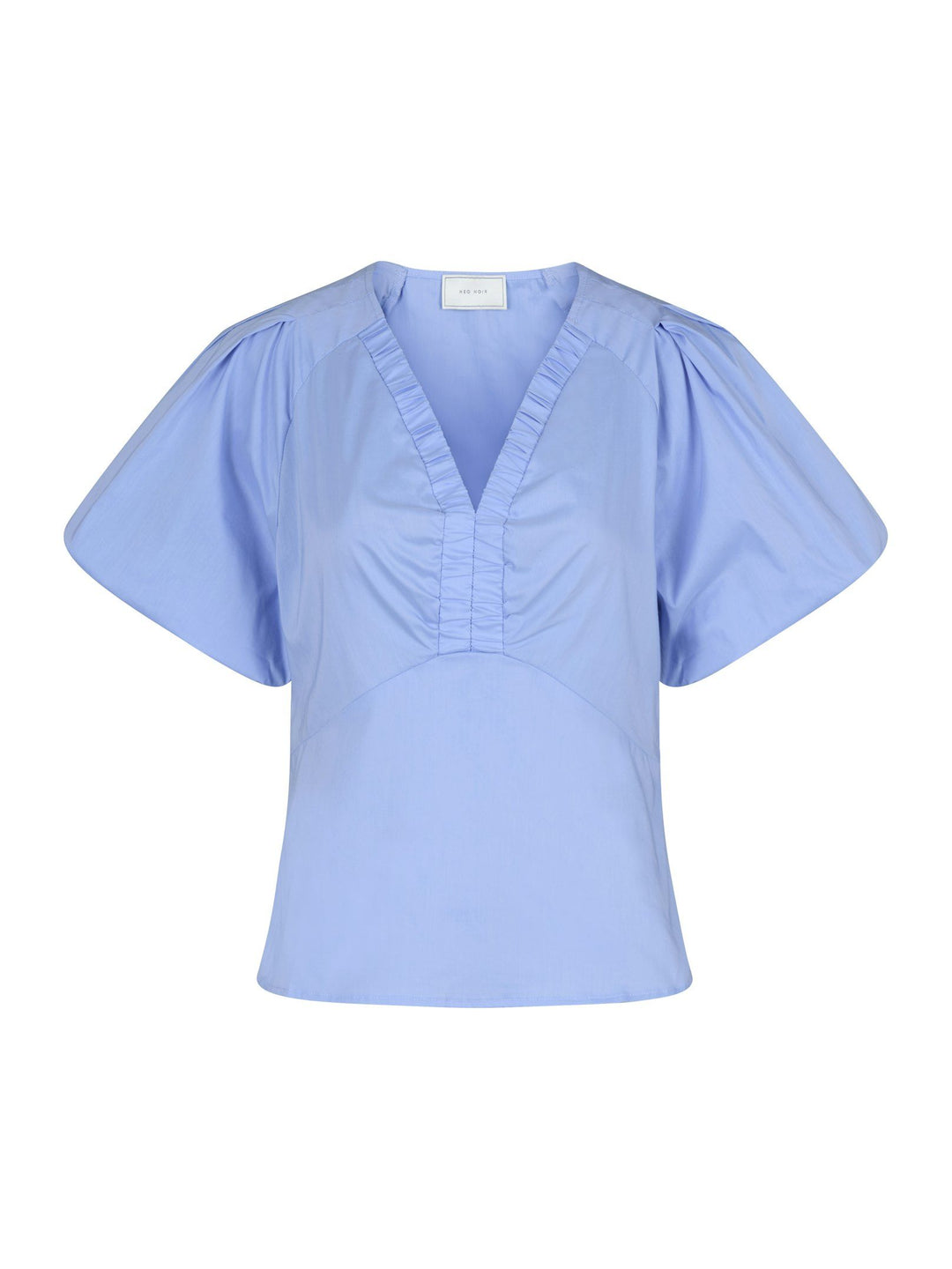 Neo Noir - Irina Poplin Blouse - Sky Blue