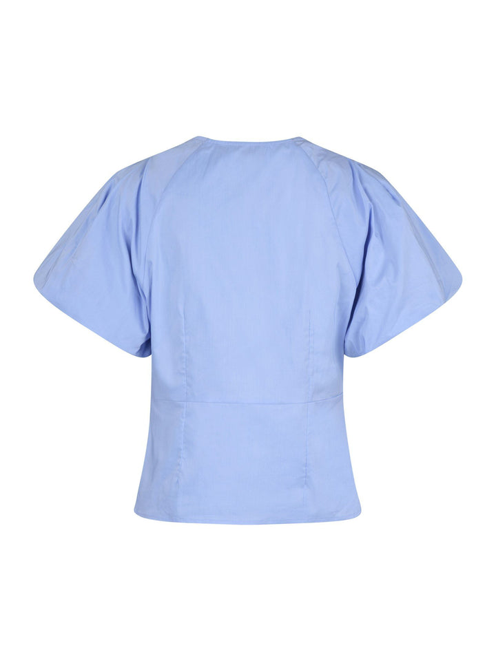 Neo Noir - Irina Poplin Blouse - Sky Blue