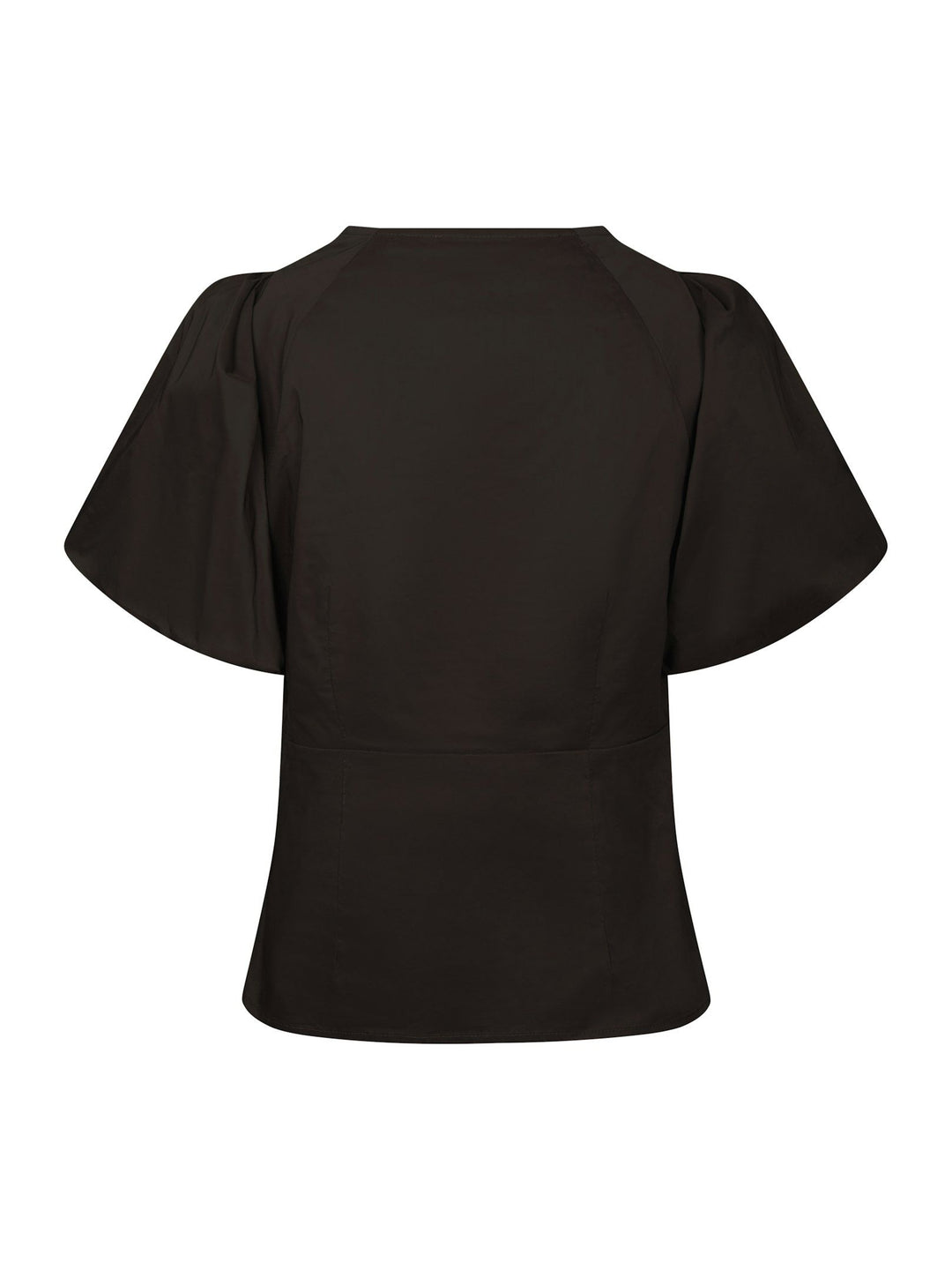 Neo Noir - Irina Poplin Blouse - Chocolate Brown