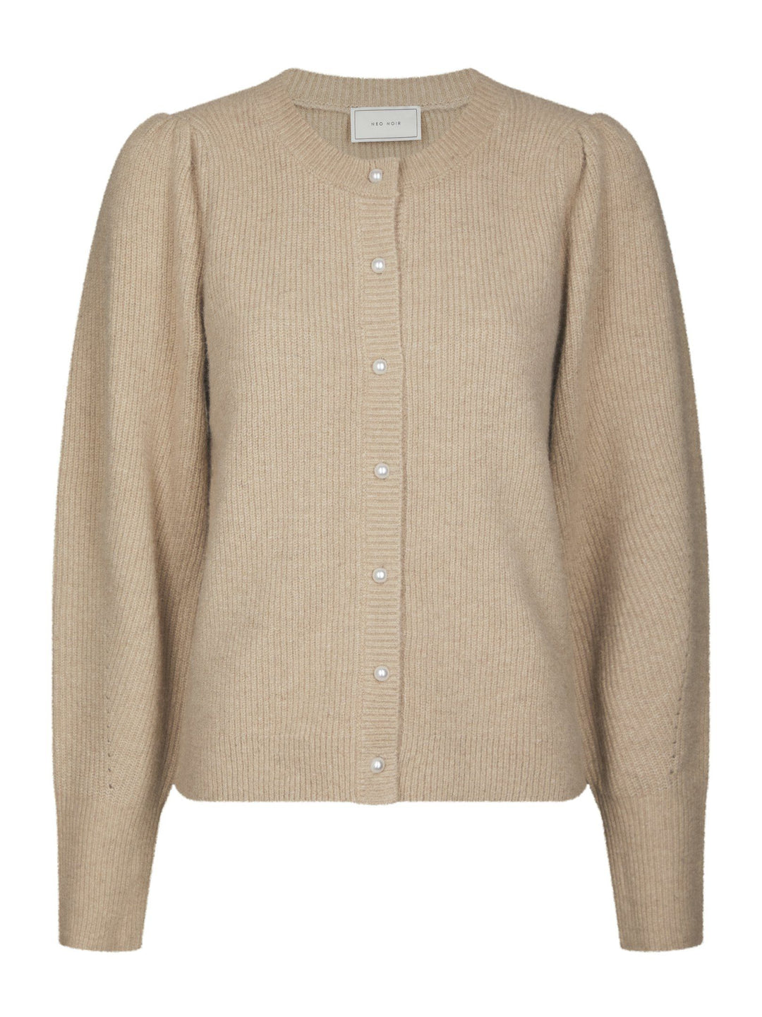 NEO NOIR - Nuna Knit Cardigan - Warm Grey