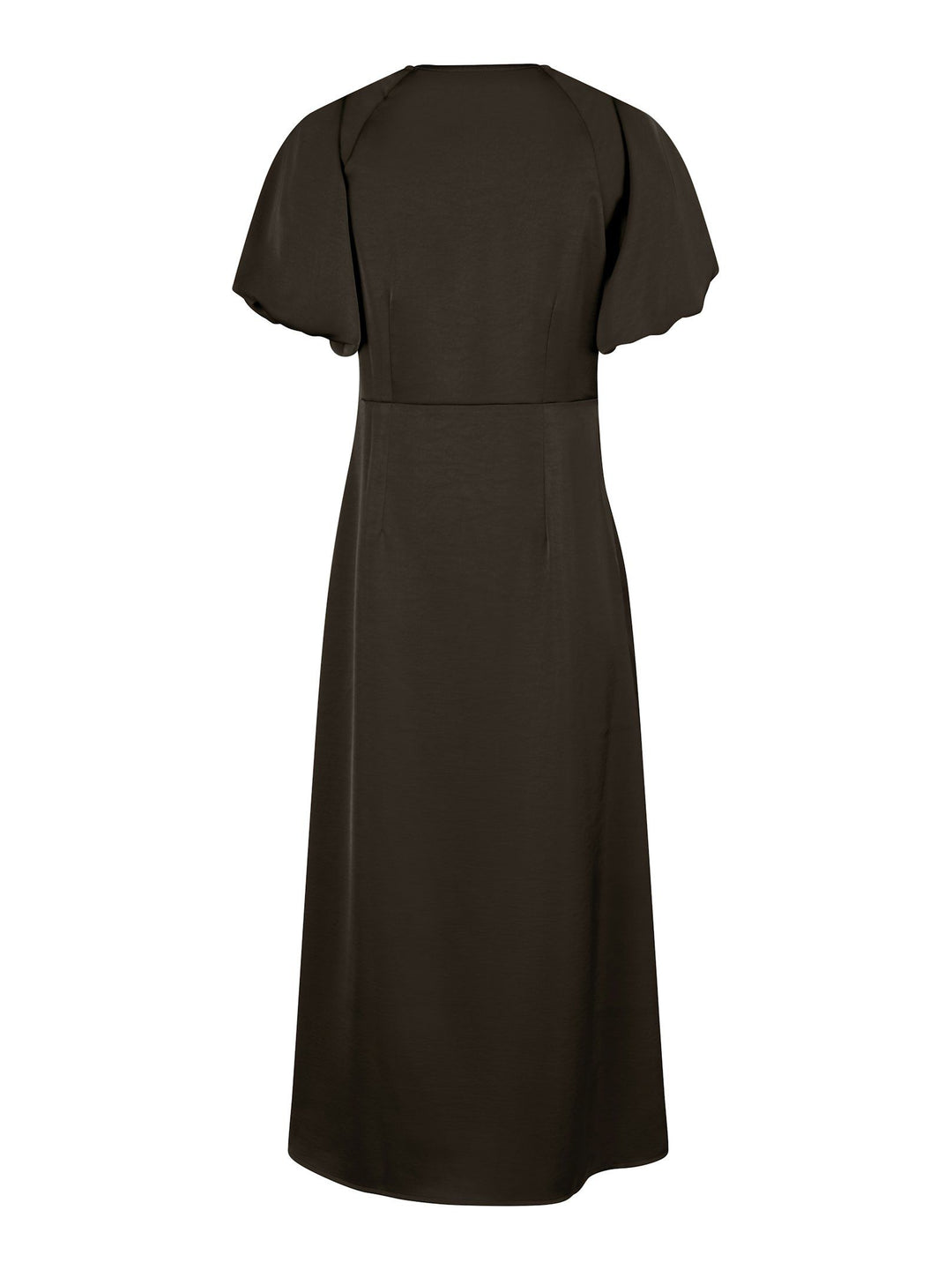 Neo Noir - Illana Heavy Sateen Dress - Dark Brown
