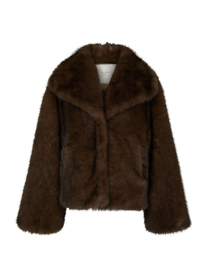Neo Noir - Stephanie Faux Fur Jacket - Brown