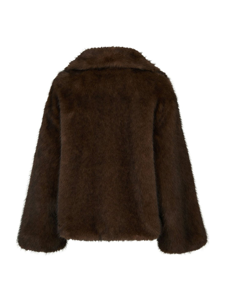 Neo Noir - Stephanie Faux Fur Jacket - Brown