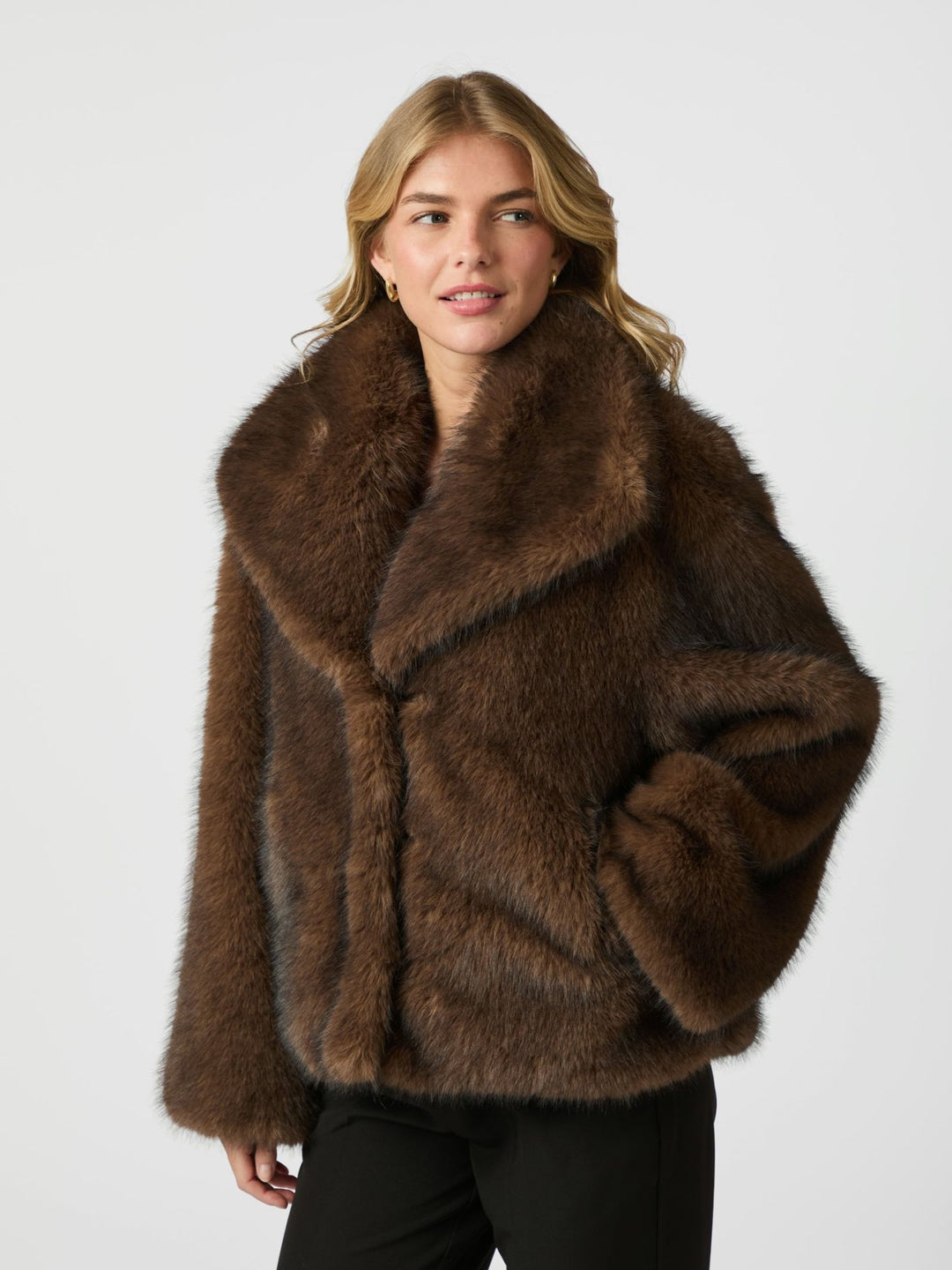 Neo Noir - Stephanie Faux Fur Jacket - Brown