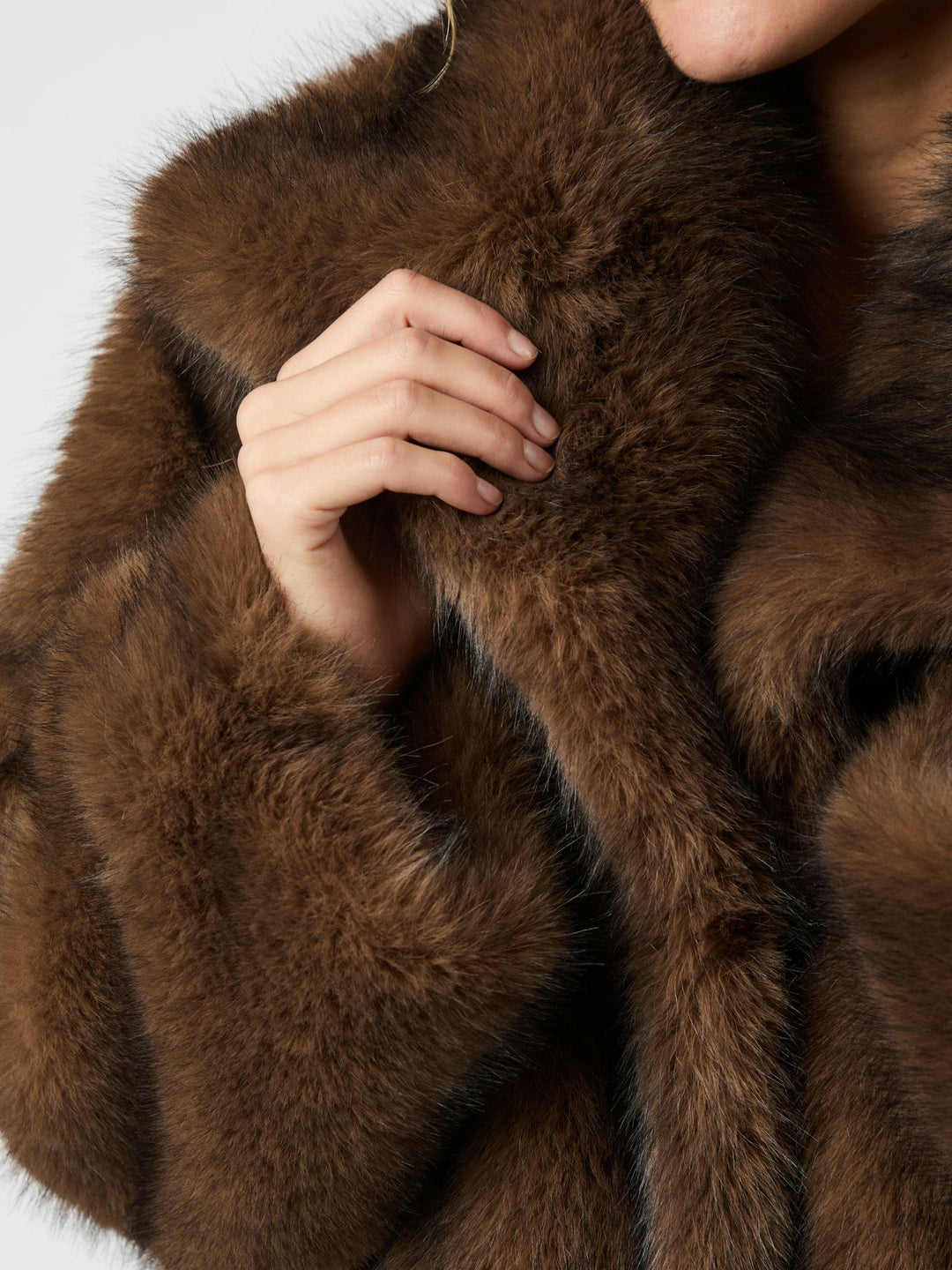 Neo Noir - Stephanie Faux Fur Jacket - Brown