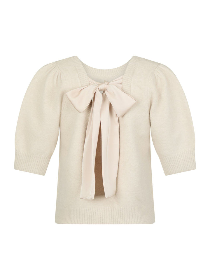 Neo Noir - Martha Bow Knit - Ivory