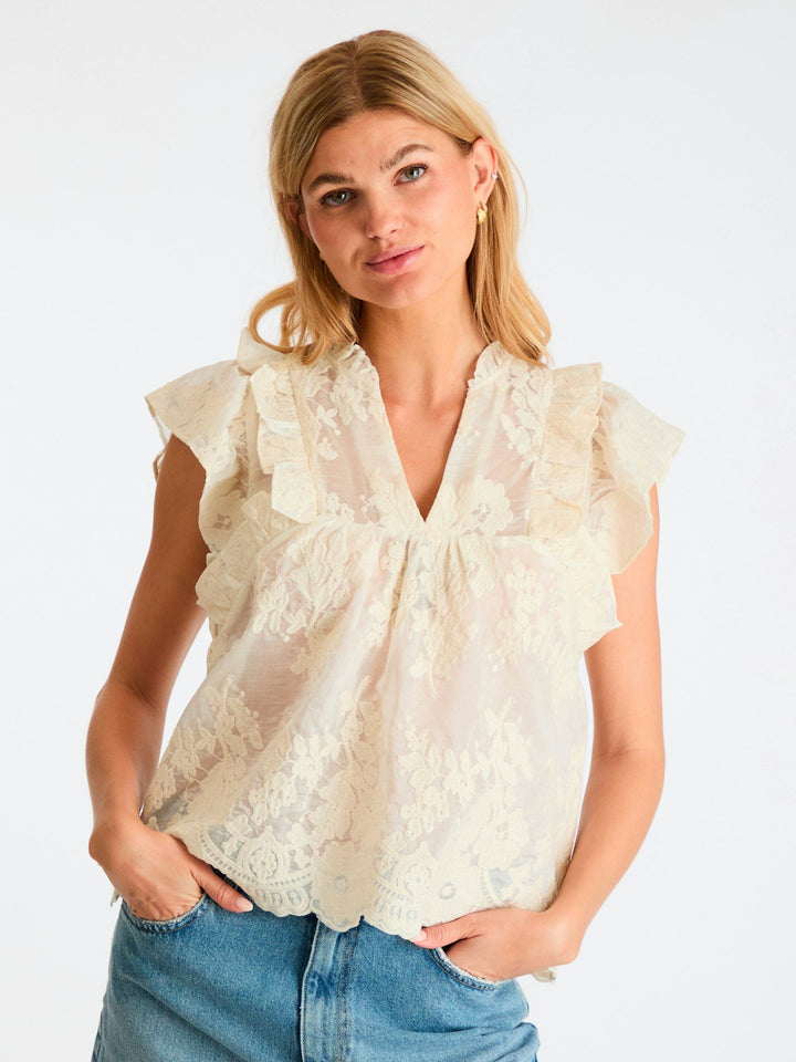 Neo Noir - Jayla Big Embroidery Top