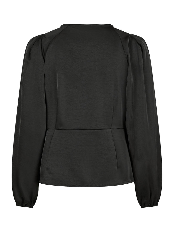 Neo Noir - Istana Heavy Sateen Blouse - Black