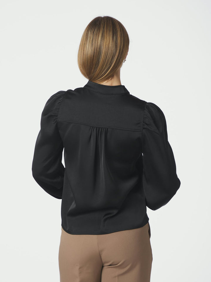 NEO NOIR - Rosslyn Heavy Sateen Blouse - Black