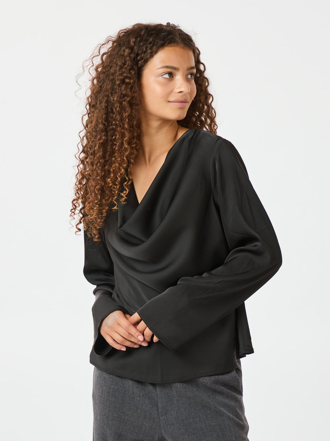 Neo Noir - Vallista Soft Sateen Blouse