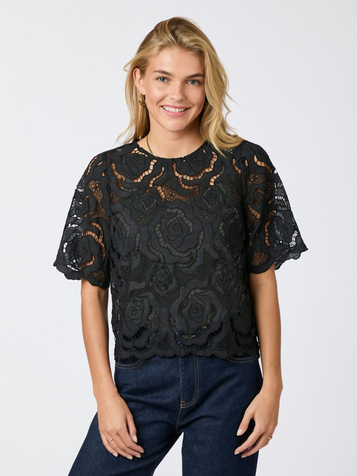 Neo Noir - Trisha Big Lace Blouse