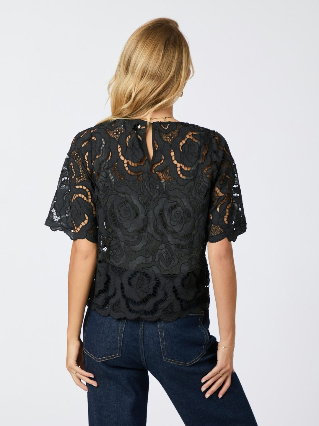 Neo Noir - Trisha Big Lace Blouse