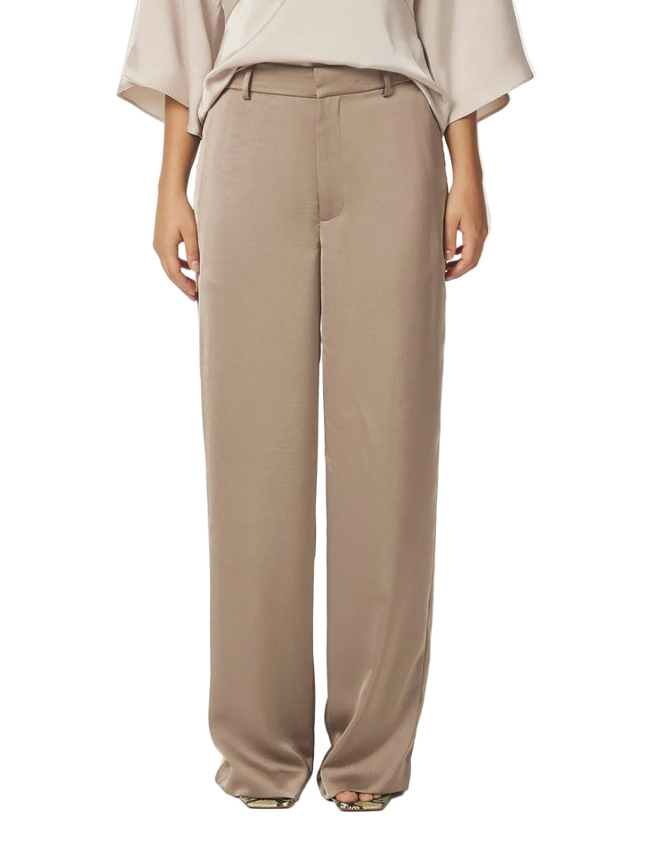 Neo Noir - Emmett Heavy Sateen Pants - Dark Taupe