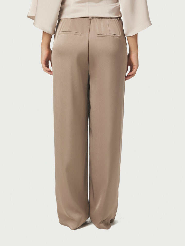 Neo Noir - Emmett Heavy Sateen Pants - Dark Taupe