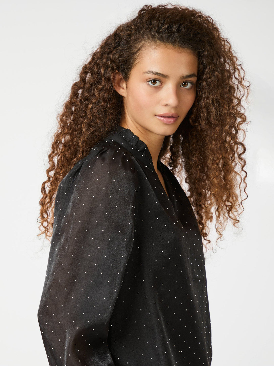 Neo Noir - Amara Bedazzled Blouse