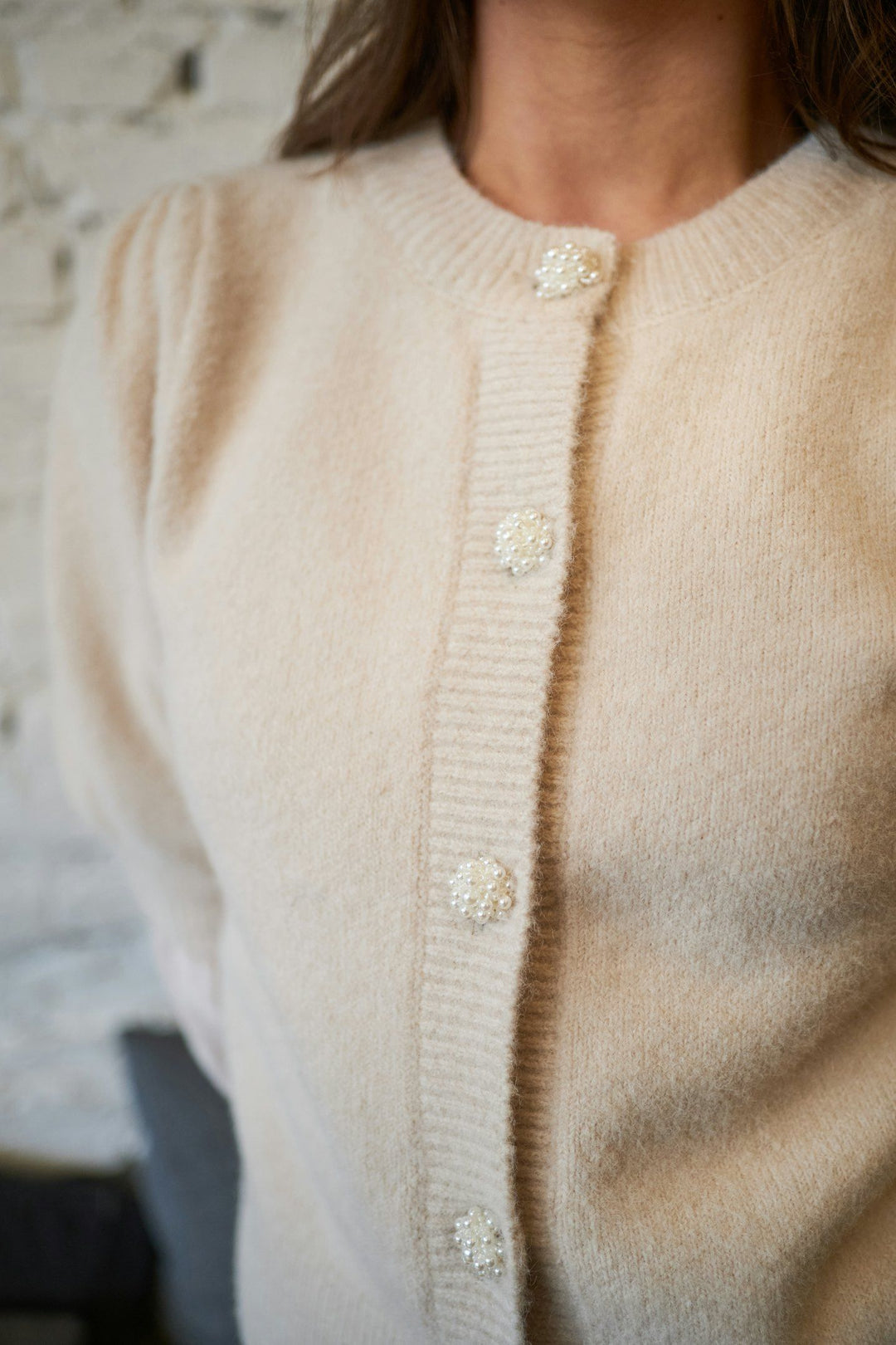 Neo Noir - Trudy Deco Knit Cardigan - Ivory