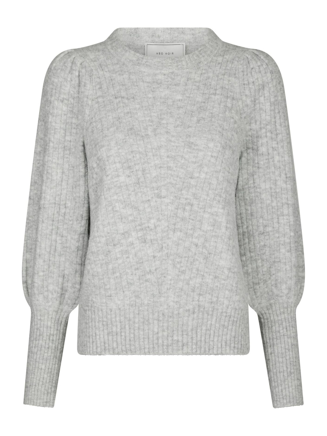 Neo Noir - Kelsey Knit Blouse - Grey Melange
