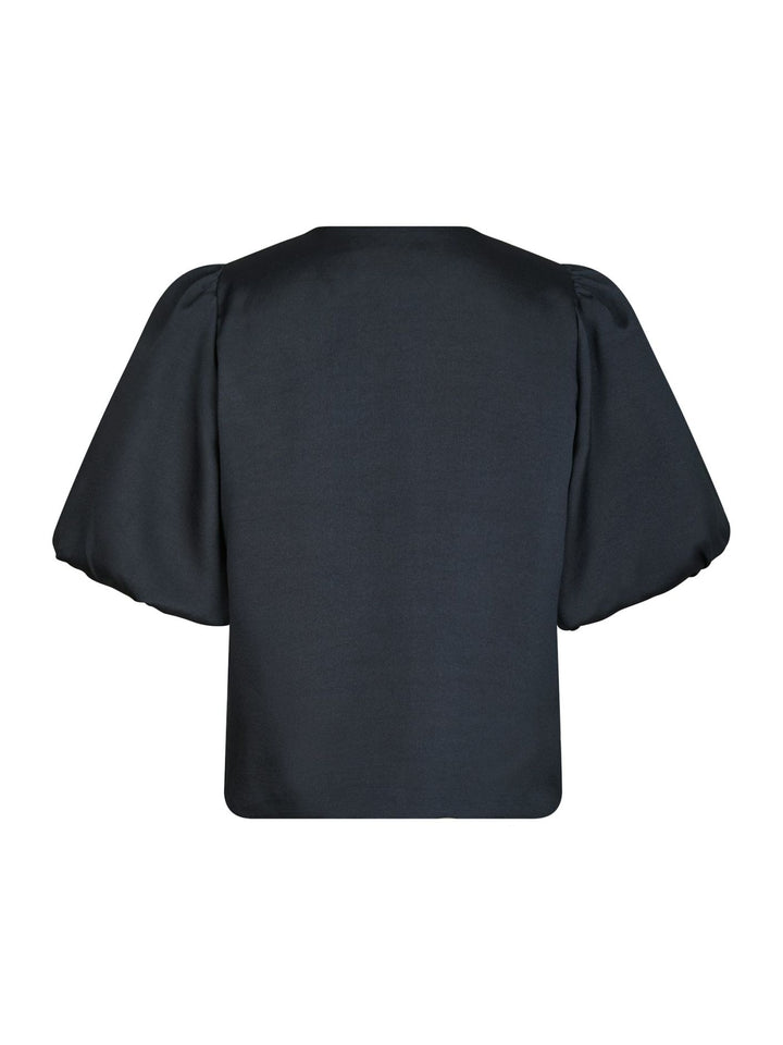 Neo Noir - Aisa Dull Satin Blouse - Navy