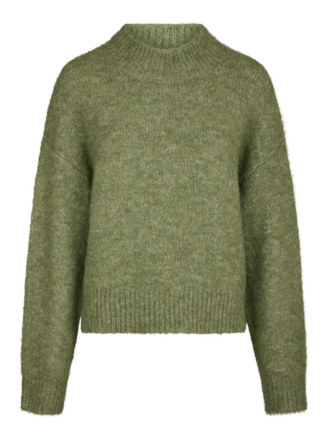 Neo Noir - Paulina Fluffy Knit Blouse - Dusty Green