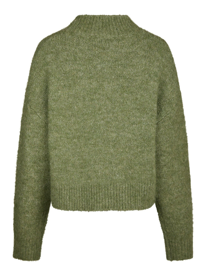 Neo Noir - Paulina Fluffy Knit Blouse - Dusty Green