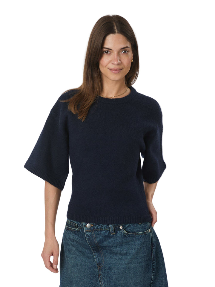 Neo Noir - Asha Knit Tee - Dark Navy