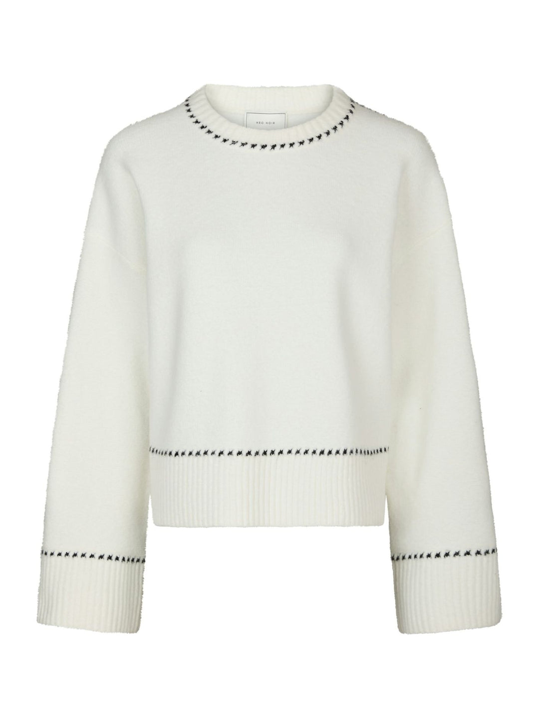 Neo Noir - Roeme Knit Stitch Blouse - Offwhite