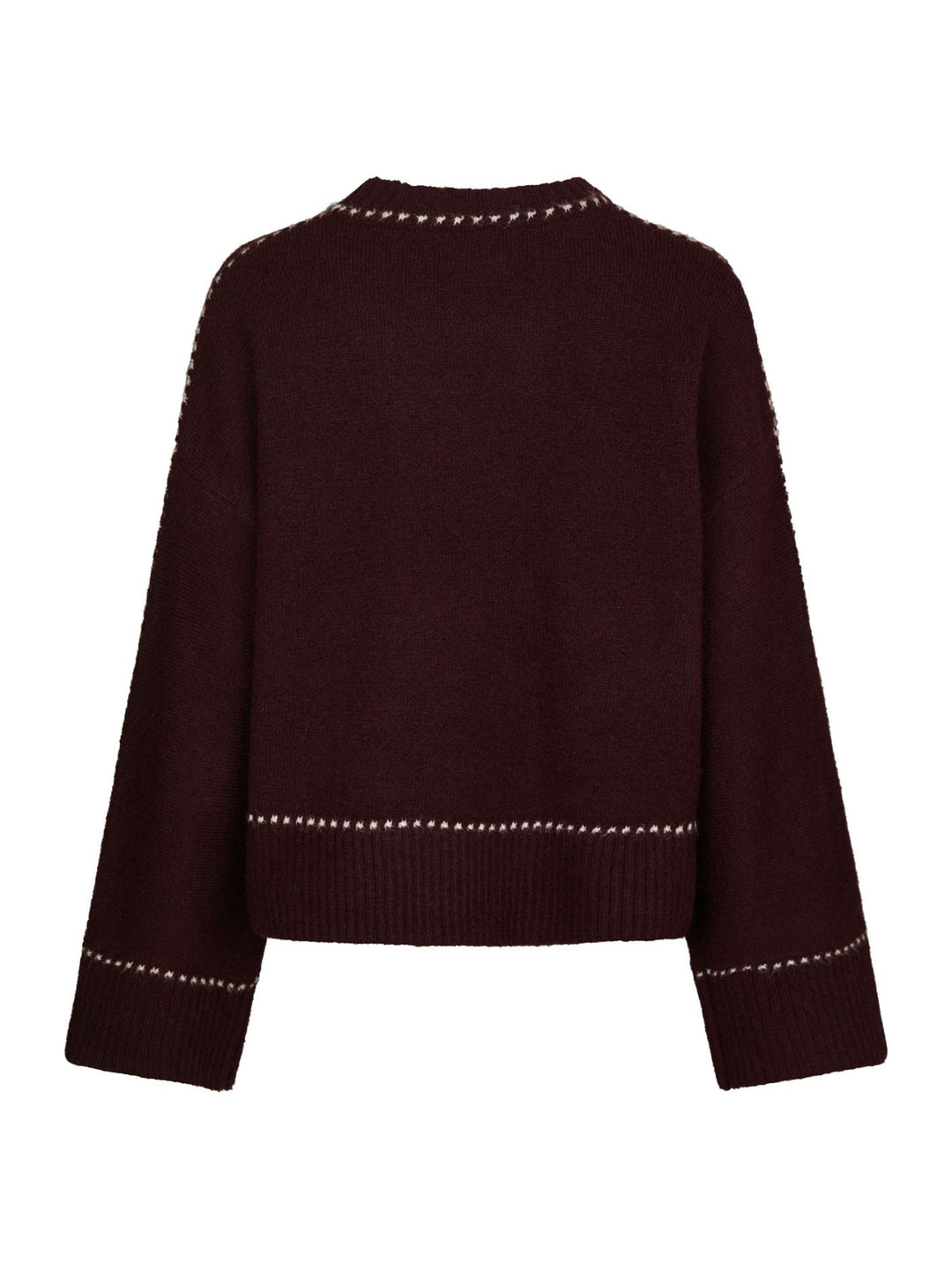 Neo Noir - Roeme Knit Stitch Blouse - Wine