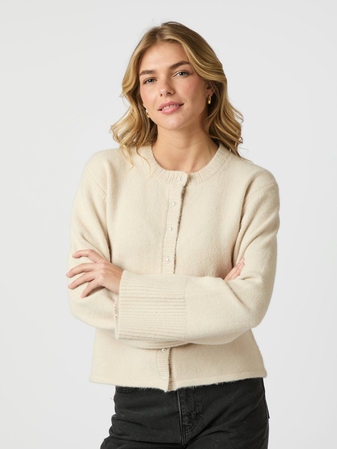 Neo Noir - Mixie Knit Cardigan - Ivory